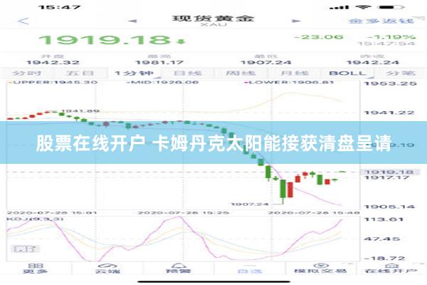 股票在线开户 卡姆丹克太阳能接获清盘呈请