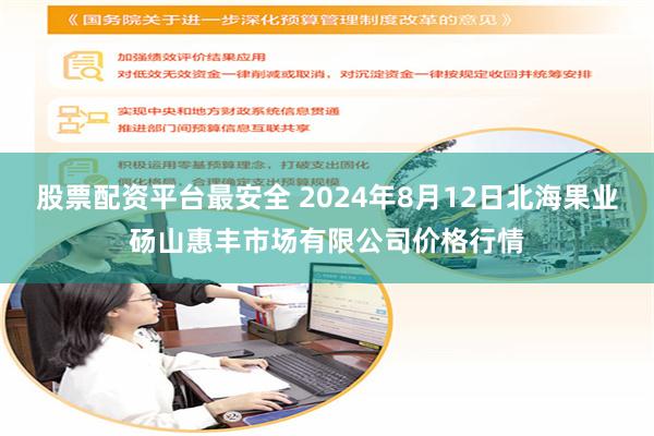 股票配资平台最安全 2024年8月12日北海果业砀山惠丰市场有限公司价格行情