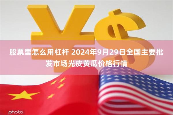 股票里怎么用杠杆 2024年9月29日全国主要批发市场光皮黄瓜价格行情