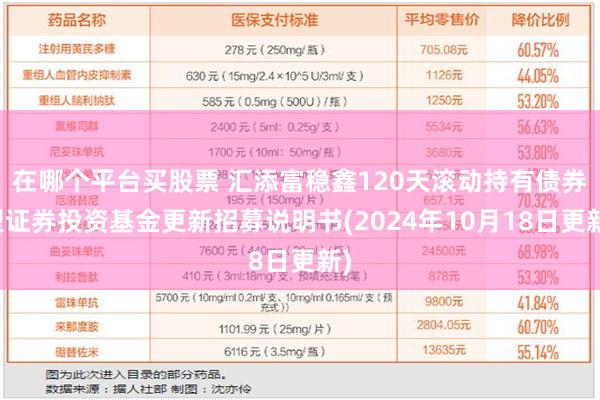 在哪个平台买股票 汇添富稳鑫120天滚动持有债券型证券投资基金更新招募说明书(2024年10月18日更新)