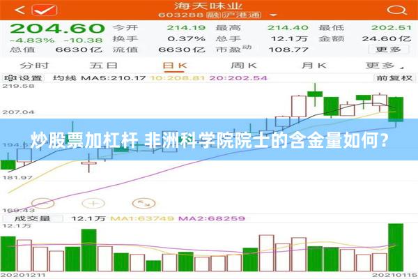 炒股票加杠杆 非洲科学院院士的含金量如何？