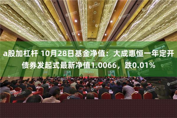 a股加杠杆 10月28日基金净值：大成惠恒一年定开债券发起式最新净值1.0066，跌0.01%