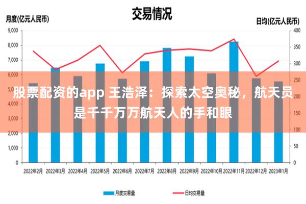 股票配资的app 王浩泽：探索太空奥秘，航天员是千千万万航天人的手和眼