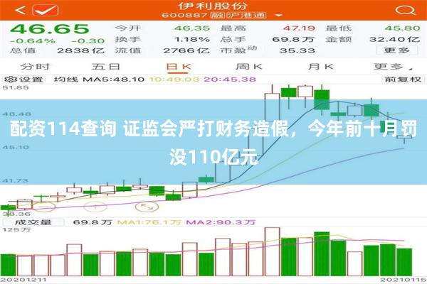 配资114查询 证监会严打财务造假，今年前十月罚没110亿元