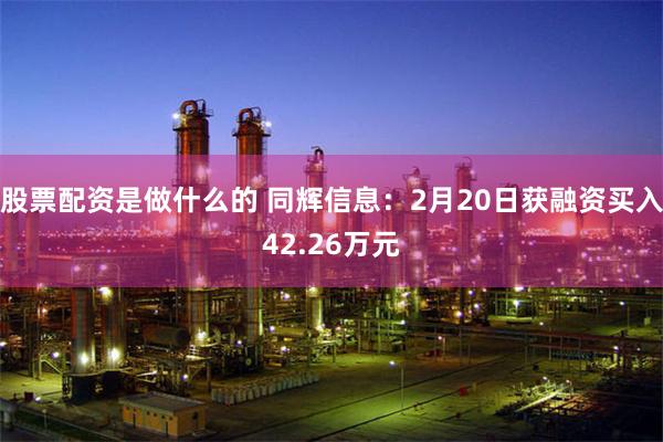 股票配资是做什么的 同辉信息：2月20日获融资买入42.26万元